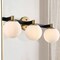 Jonathan Y Modernist Globe 24" 3-Light Metal/Frosted Glass Modern Contemporary LED Vanity, Brass Gold/Black JYL3542A - alternate 9