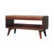 Homeroots 35in Brown Genuine Leather and Solid Wood Upholstered Storage Bench With Cabinet 717469 - alternate 3