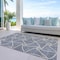 Homeroots 8' X 10' Gray And Ivory Geometric Washable Indoor Outdoor Area Rug 612878 - alternate 9