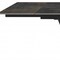 Homeroots 71" Black Stone and Metal Self-Storing Leaf Dining Table 372069 - alternate 4