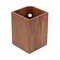 Homeroots Designer Genuine Teak Waste Basket 475863 - alternate 6