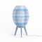 Jonathan Y Wavy 16.5" Modern Contemporary Plant-Based PLA 3D Printed Dimmable LED Table Lamp, Blue/White USA1000D - alternate 10