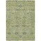 Homeroots 3' X 5' Mint Green Brown And Gray Floral Washable Indoor Outdoor Area Rug 603473 - alternate 1