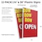 Signmission Now Open, Plastic Signs Only 24 Inch x 36 Inch, Corrugated Plastic, 2PK CSB-2436-2PACK-Now Open - alternate 2