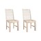 Homeroots Set of Two White Wood Ladder Back Dining Side Chairs 522059 - alternate 5