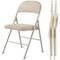 Simple Deluxe YSSOA Folding Chairs with Padded Vinyl Cushion Seats and Durable Metal Frame, Vinyl Kahki, 2PK 3A88FNCHARFOLDTANX2 - alternate 1