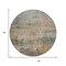 Homeroots 8' Sage And Beige Round Abstract Washable Indoor Outdoor Area Rug 616252 - alternate 6