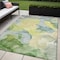 Homeroots 5' X 8' Yellow Abstract Washable Non Skid Indoor Outdoor Area Rug 559545 - alternate 1