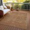 Homeroots 9' X 12' Taupe And Brown Striped Washable Indoor Outdoor Area Rug 615642 - alternate 6