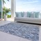 Homeroots 5' X 8' Navy Blue And Sky Blue Damask Washable Indoor Outdoor Area Rug 588143 - alternate 5