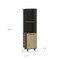 Homeroots 18in Black and Natural Wood Corner Bar Cabinet With Single Door 479256 - alternate 3