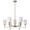 Nuvo Liam, 9 Light Chandelier, Burnished Brass, White Opal Glass 60/8209 - alternate 6
