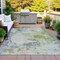 Homeroots 8' X 10' Linen Fern Green And Beige Abstract Washable Indoor Outdoor Area Rug 630798 - alternate 5