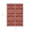 Homeroots 3' X 5' Red And Ivory Southwestern Washable Indoor Outdoor Area Rug 593714 - alternate 7