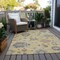 Homeroots 3' X 5' Gold Brown And Blue Floral Washable Indoor Outdoor Area Rug 606152 - alternate 5
