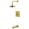 Kingston Brass Single-Handle Pressure Balanced Tub and Shower Faucet, Brushed Brass KB5897AL - alternate 1