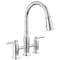 Delta Renaldi Two Handle Pull-Down Bridge Kitchen Faucet Lumicoat Chrome 2384L-PR-DST - alternate 1