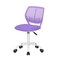 Homeroots Purple and White Adjustable Height Swivel Rolling Office Chair 568067 - alternate 8