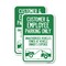 Signmission Parking Restriction Sign Customer and Employee Parking , 18'' X 24'', Heavy Gauge Aluminum, 2PK A-1824-2PACK-23373 - alternate 1