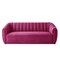 Homeroots 85" Fuchsia Velvet Manufactured Wood Sofa 543935 - alternate 1