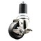 Service Caster 3 Inch 316SS Hard Rubber Swivel 1-7/8 Inch Expanding Stem Caster with Brake SCC SCC-SS316EX20S314-HRS-TLB-178 - alternate 1