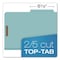 Pendaflex Pressboard Top Tab Folders, 2/5-Cut Tab, Expands 3.5", 3 Dividers, 8 Fasteners, Legal, Blue, 10PK 29094 - alternate 3