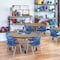 Regency Round Kee Mobile Adjustable Classroom Table W/ 4 Andy Chairs, 48 in W, 48 in L, Noble Oak TB48RNDNOAPCGY45NV - alternate 4