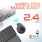 Delton Ergonomic Vertical Wireless Mouse, 6 High-Quality Buttons, Black S38 - alternate 6