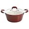 Kenmore Arlington 12 Piece Aluminum Ceramic Coated Nonstick Cookware Set in Metallic Red 126358.12 - alternate 9
