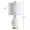 Jonathan Y Perry 20" Ceramic/Metal LED Table Lamp, White/Brass Gold JYL1035A - alternate 7