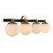 Jonathan Y Modernist Globe 34" 4-Light Metal/Frosted Glass Modern Contemporary LED Vanity, Brass Gold/Black JYL3543A - alternate 5
