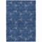 Homeroots 5' X 8' Navy Blue And Ivory Geometric Washable Indoor Outdoor Area Rug 614090 - alternate 1