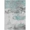 Homeroots 9' X 12' Teal Blue And Gray Abstract Washable Indoor Outdoor Area Rug 617744 - alternate 3