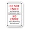 Signmission Bilingual Do Not Enter Authorized Personnel Only / Aluminum, 18" H, A-1824-25284 A-1824-25284 - alternate 1
