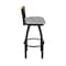 Holland Bar Stool Co 36in Swivel Extra Tall Bar Stool, Black Wrinkle Finish, Medium Back, Canter Folkstone Grey Seat 881 - alternate 5