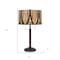 Homeroots 24" Bronze Metal Two Light Table Lamp With Red And Ivory Drum Shade 524748 - alternate 5