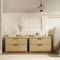 Manhattan Comfort Grace Nightstand in Natural Oak and Gold - Set of 2 2-NS007-GNO - alternate 1