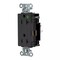 Hubbell Wiring Device-Kellems Straight Blade Receptacle, 5-20R, 20 A, 125V AC, 2 Pole, 3 Wire, Surface Mount, Grounded HBL2182STBK - alternate 1