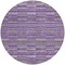 Homeroots 8' Purple And Lavender Round Striped Washable Indoor Outdoor Area Rug 587928 - alternate 7