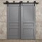 Sartodoors Sliding Closet Barn Bypass Doors 60 x 80 inches, Ego 5012 Painted Grey Oak, Modern 6.6ft Rails Har EGO5012BBB-SEK-60 - alternate 5