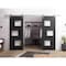 Vdomdoors Sturdy Dbl Barn Door 36 x 80in, Matte Black W/ Frosted Glass, SS 13FT Rail Hangers Heavy Set SETE6933DB-S-BLK-36 - alternate 1