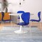 Leisuremod Modern Oyster Transparent Side Chair, Transparent Blue OC17TBU - alternate 4