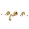 Kingston Brass Double-Handle Wall Mount Bathroom Faucet, Brushed Brass KS3127BPL - alternate 1