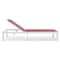 Leisuremod Marlin White Aluminum Patio Chaise Lounge Chair Set of 2 with Square Fire Pit Table, Burgundy MLWCF21-77BRG2 - alternate 9