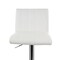 Elama 2 Piece Tufted Faux Leather Adjustable Bar Stool in White with Chromed Base ELM-7228-WHT - alternate 7