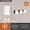 Vaxcel Parkview 3 Light LED Compatible Black Mid-Century Modern Bathroom Vanity Wall Fixture White Glass W0449 - alternate 7