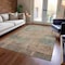 Homeroots 8' X 10' Sage And Beige Abstract Washable Indoor Outdoor Area Rug 616253 - alternate 4