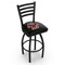 Holland Bar Stool Co 30" Blk Wrinkle Boston College Swivel Bar Stool, Ladder Back L01430BostnC - alternate 1