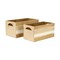 Homeroots Set of Two Brown Water Hyacinth And Solid Wood Basket, 2PK 571507 - alternate 1