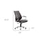 Homeroots Espresso and Silver Adjustable Height Swivel Rolling Office Chair 572167 - alternate 4